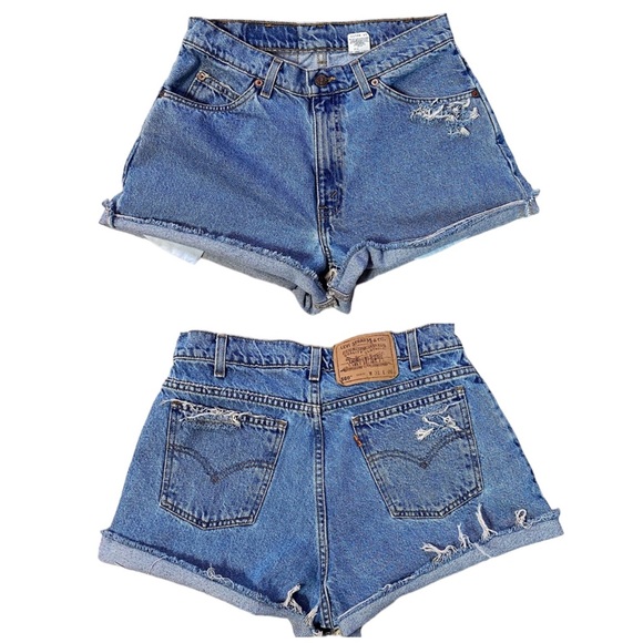 Levi's Pants - VTG 90s LEVIS 560 ORANGE TAB CUT OFF SHORTS